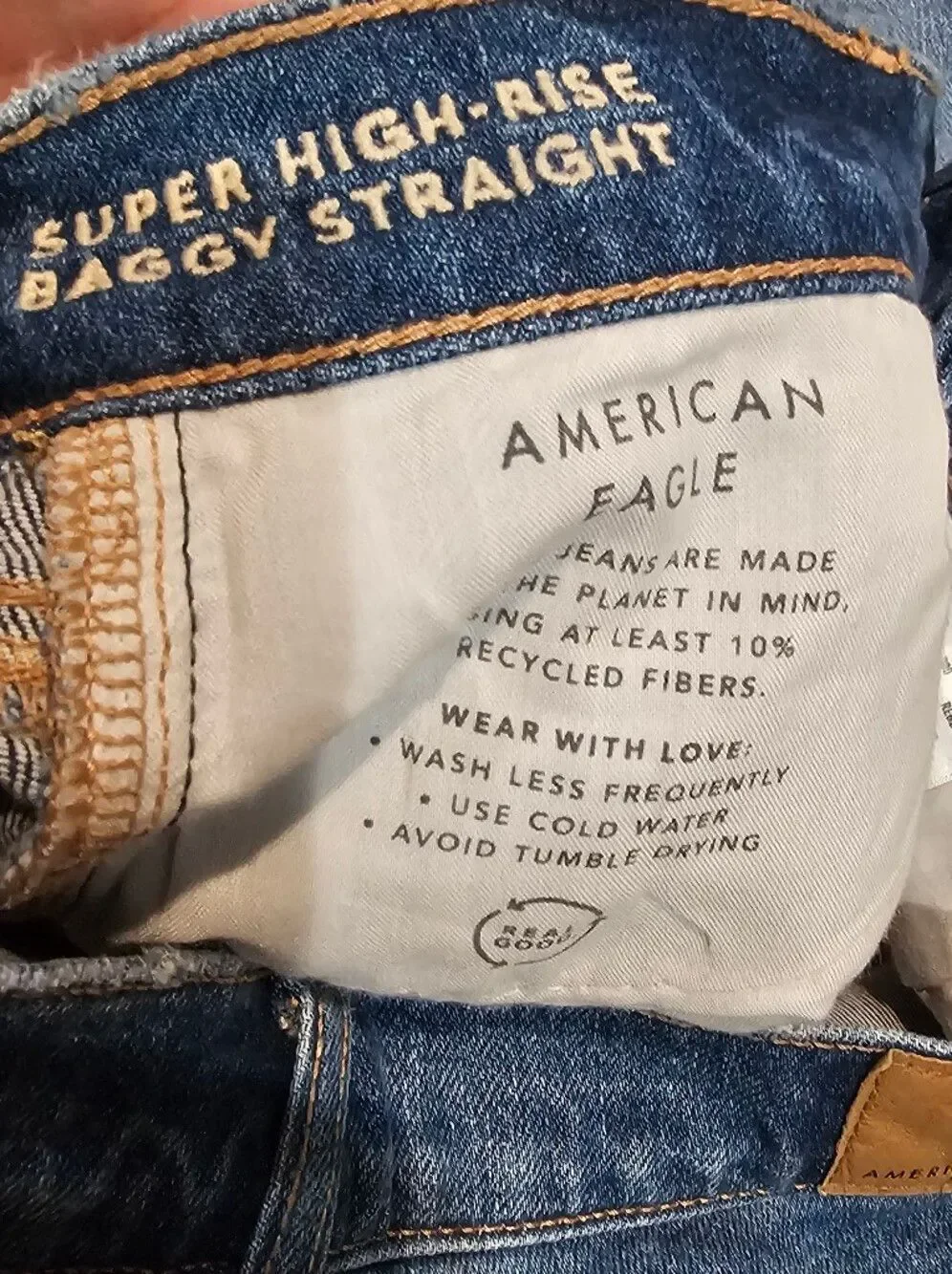 American Eagle Outfitters Dark Blue High-Rise Straight Jeans Size 000